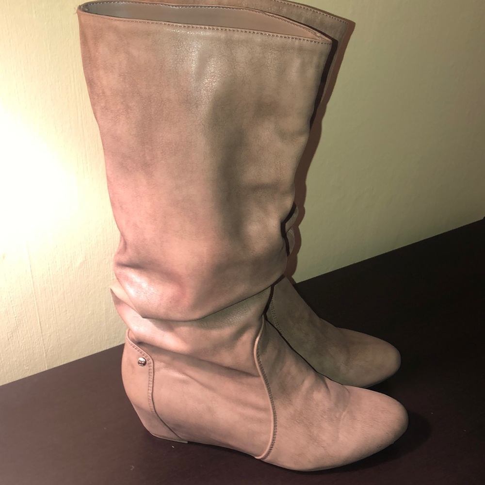 Jennifer Lopez slouch wedge boots